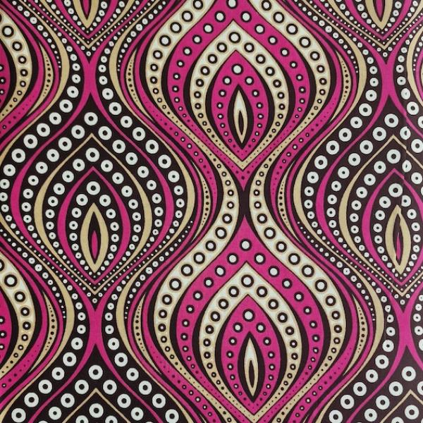Afrikanischer Wax Print Stoff Baumwolle PINK DIAMONDS